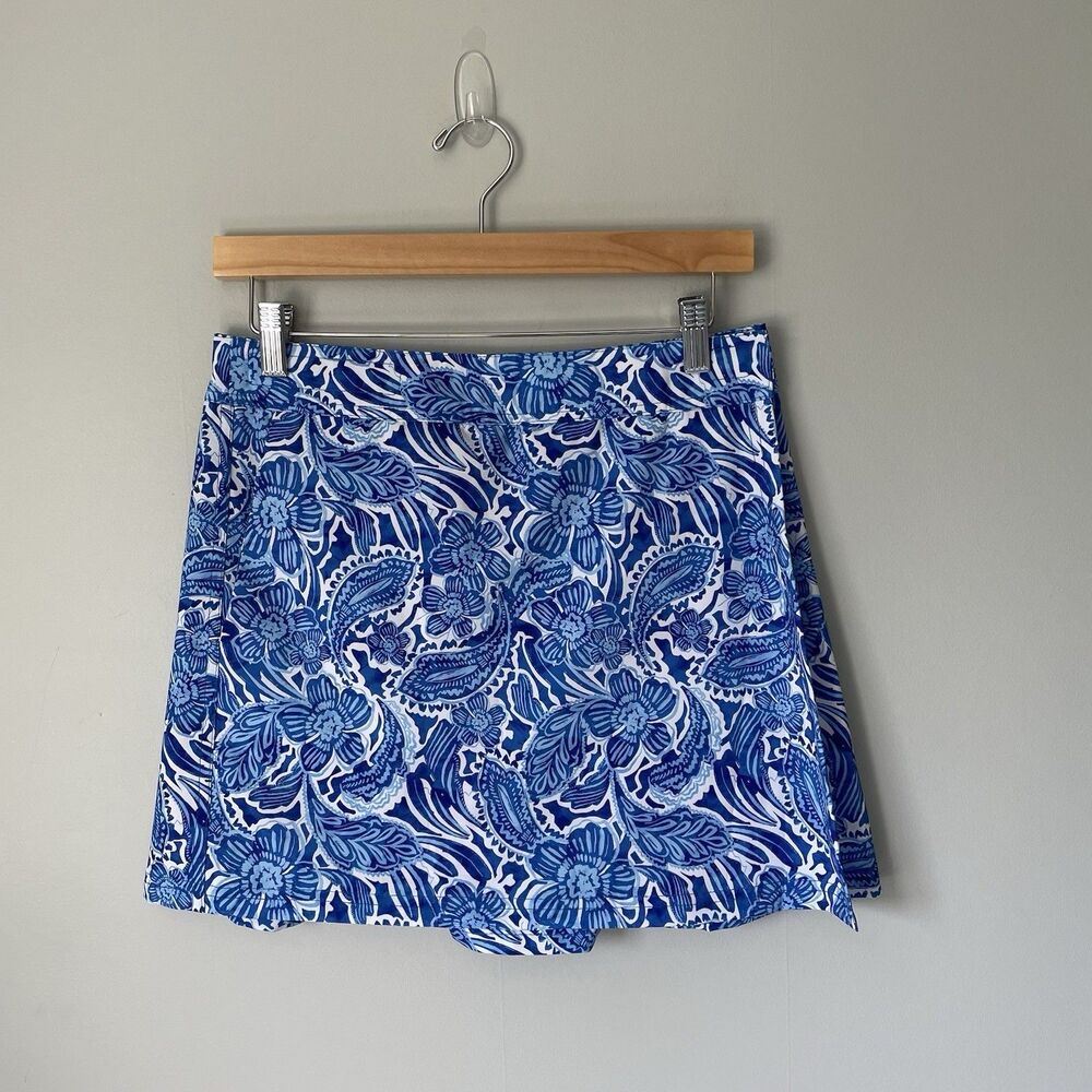Ripskirt Hawaii Length 1 Floral Happy Blues Wrap Skirt Quick Dry Size Small